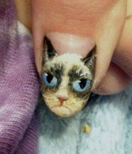 как нарисовать на ногтях кошку